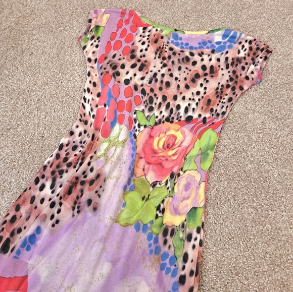 AUTHENTIC Vintage Blumarine Printed Knee-Length Dress - Picture 2 of 6